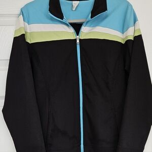 Made for Life Blue and Black Sporty Jacket and Pant Set